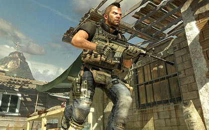 Captain Soap MacTavish, one of the playable characters in Infinity Ward's Call of Duty 4: Modern Warfare 2 hunts down an international terrorist on the streets of Rio de Janiero.