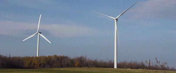 These windmills in Fenner, New York provide power to facilities in NYC