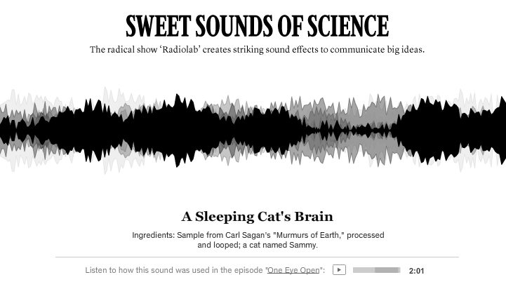storytelling sounds of radio lab, a show about science