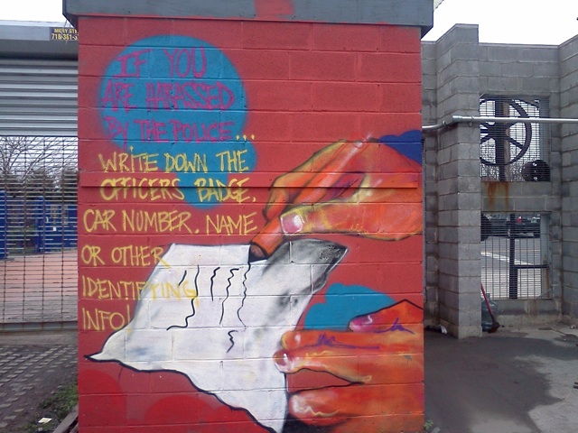 Mural (HPE) Mural tells people to document any interaction with police