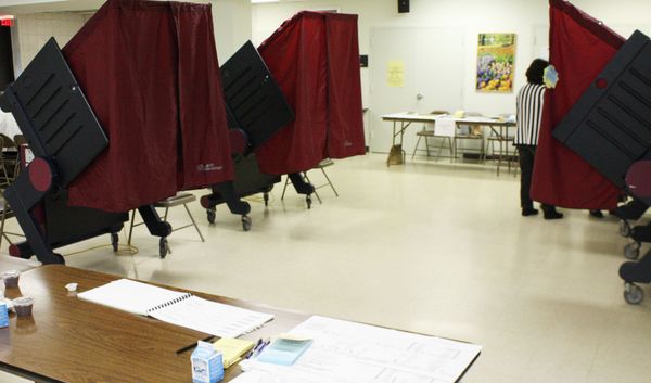 the Senior Center polling station