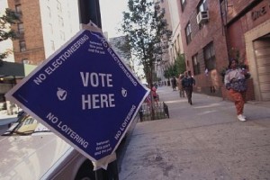Voting Sign at Election Site