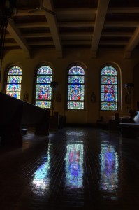 Mary's chapel before This is the glass before it was taken out. Photo by Patrick Cotillo, Jr.